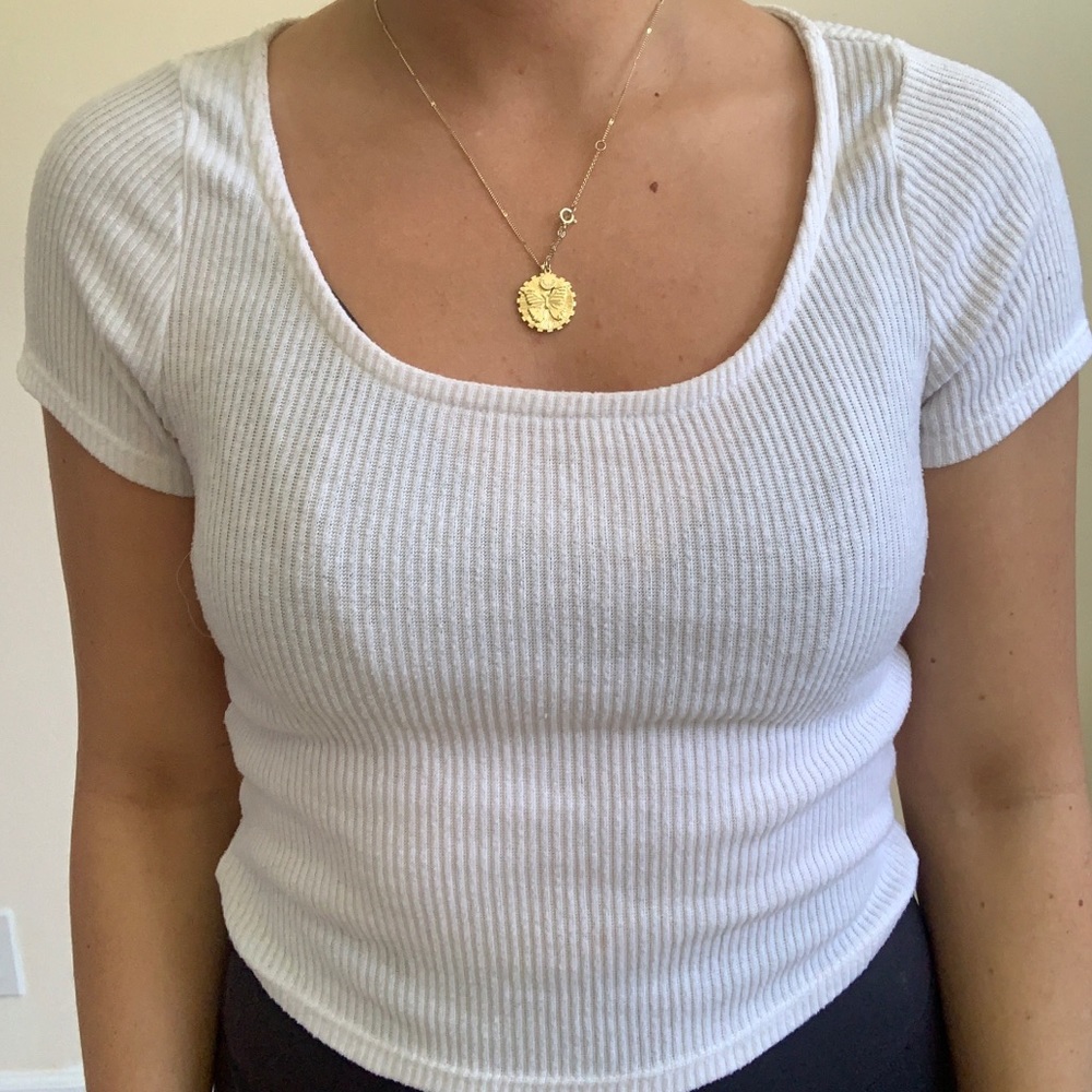 White crop top